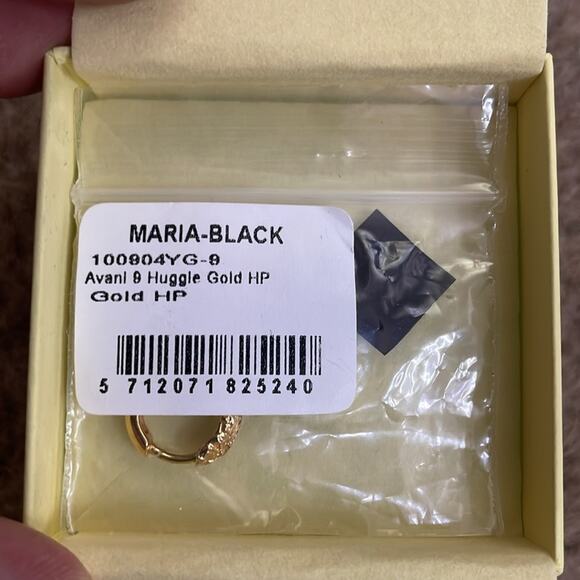Maria Black Gold-Plated Avani 9 Huggie Hoop Earring New Retails $145 - Picture 5 of 9